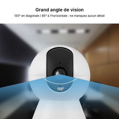 Caméra de Surveillance WiFi Motorisée 360° – Suivi Automatique & Vision Nocturne