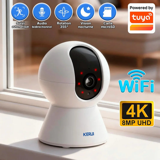 Caméra de Surveillance WiFi Motorisée 360° – Suivi Automatique & Vision Nocturne