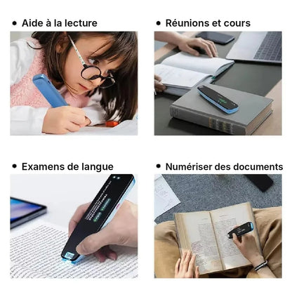 Stylo Scanner Traducteur – Lecture à Voix Haute & Traduction en 112 Langues