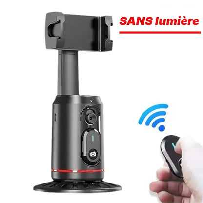 Support Téléphone Rotatif 360° avec Télécommande & Lumière LED