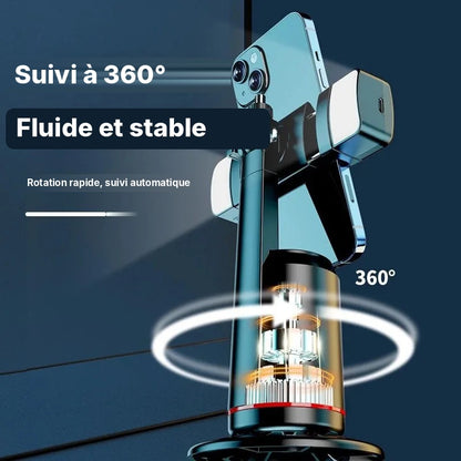 Support Téléphone Rotatif 360° avec Télécommande & Lumière LED